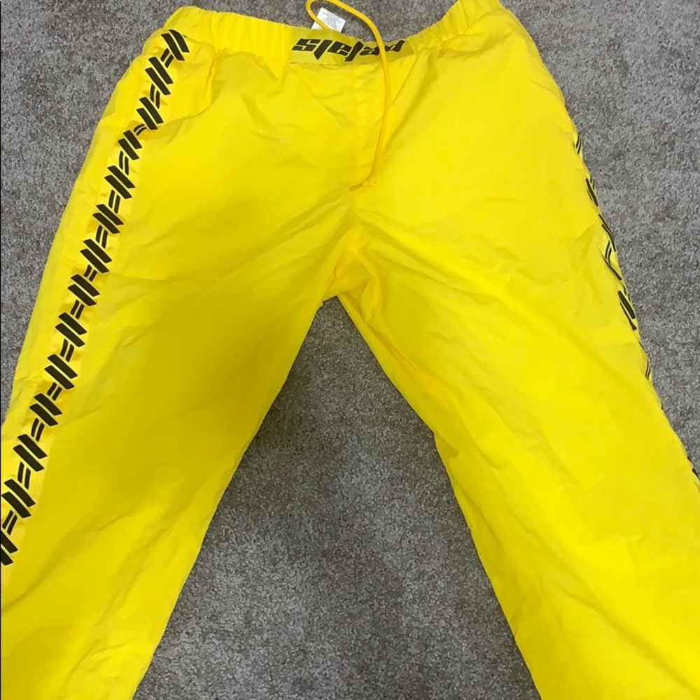 Bright yellow pants